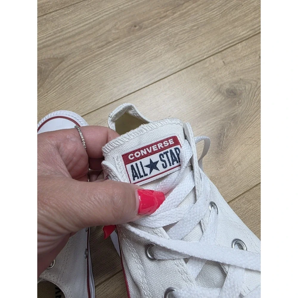 Converse Chuck Taylor All Star Shoes Sneaker White Canvas Big Kids Youth Size 3